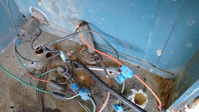 Corroded earth terminal, rear lights