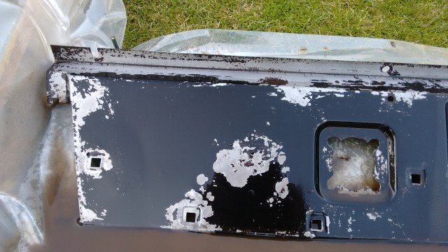 It took hardly any effort with the Scotchbrite to wipe off the rust