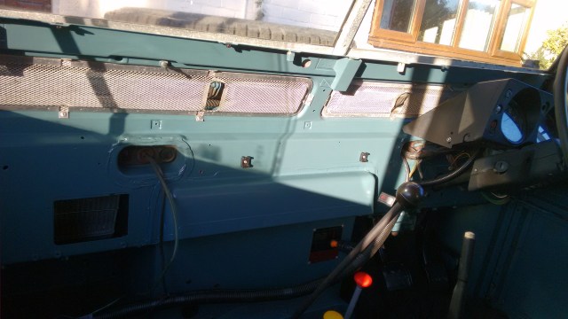 Once the paint had dried I was able to refit the passenger-side fly-screen