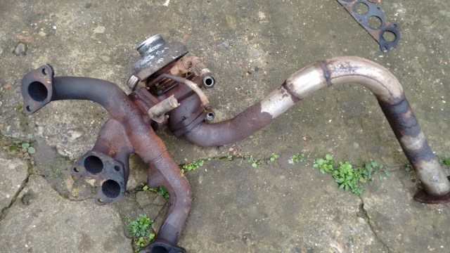 Exhaust manifold, turbo assy, front pipe